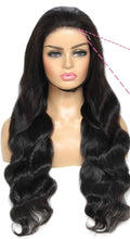 Load image into Gallery viewer, 5x5 glueless natural black lace wig
