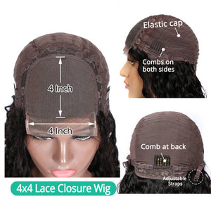 Glueless 4x4 Closure Lace Wigs